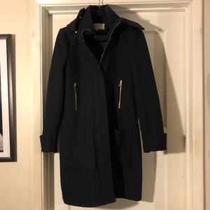 NAVY BLUE Zara Long Pea Coat